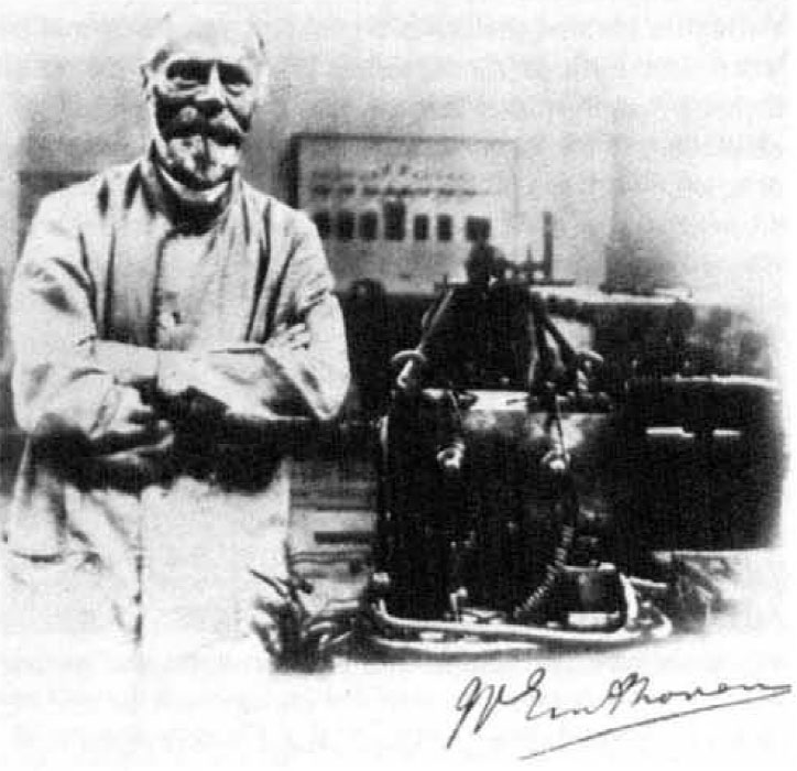 Fig. 4 William Einthoven in his laboratory in Leyden University with the original Einthoven Galvanometer Outfit. Image included by permission of John Wiley & Sons, Inc. Further usage of any Wiley content that appears on this website is strictly prohibited without permission from Wiley & Sons, Inc.