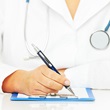 Medical Professional Signing Document; Conceptual Image