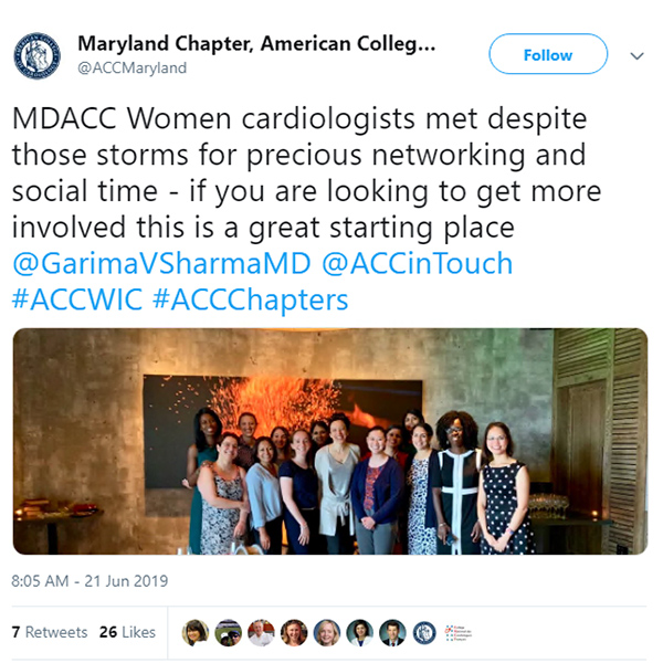 WIC ACC Maryland Chapter Tweet