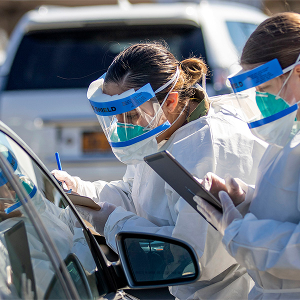 Drive Through COVID-19 Testing; Conceptual Image