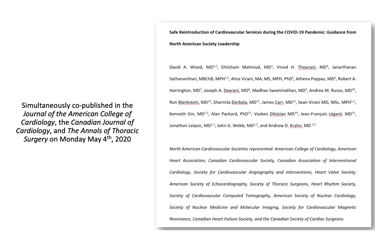 Safe Reintroduction of Cardiovascular Services During COVID-19 Pandemic