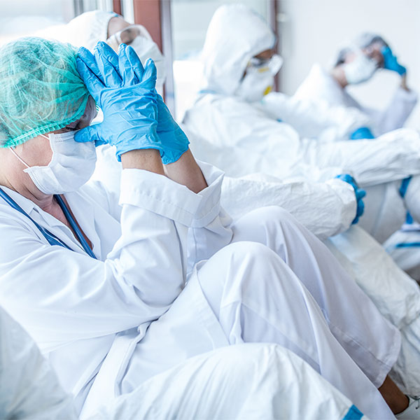 COVID-19 Burnout Stress Medical Workers; Conceptual Image