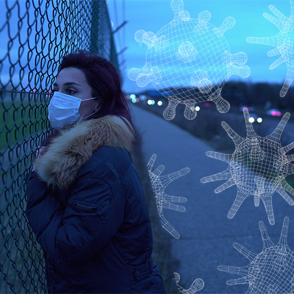 COVID-19 Mask Separation; Conceptual Image