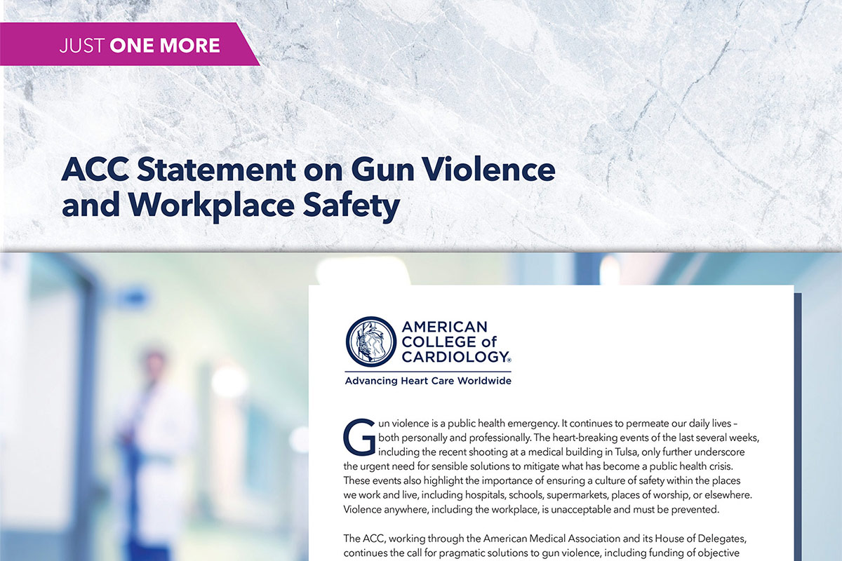 Just One More | ACC Statement on Gun Violence and Workplace Safety