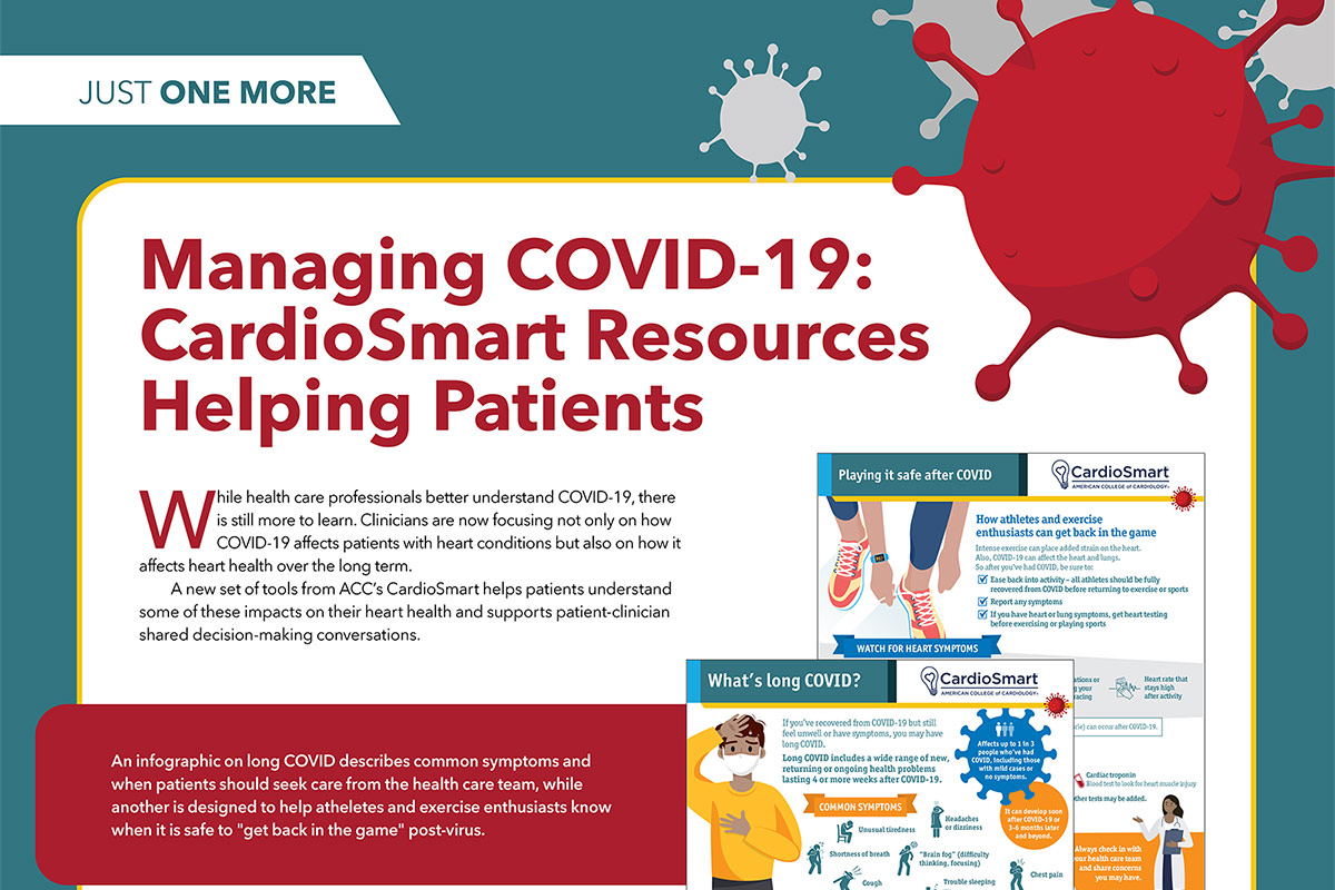 Just One More | Managing COVID-19: CardioSmart Resources Helping Patients