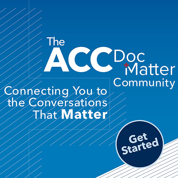 The ACC DocMatter Community; Connecting You to the Conversations That Matter; Click the image to get started!