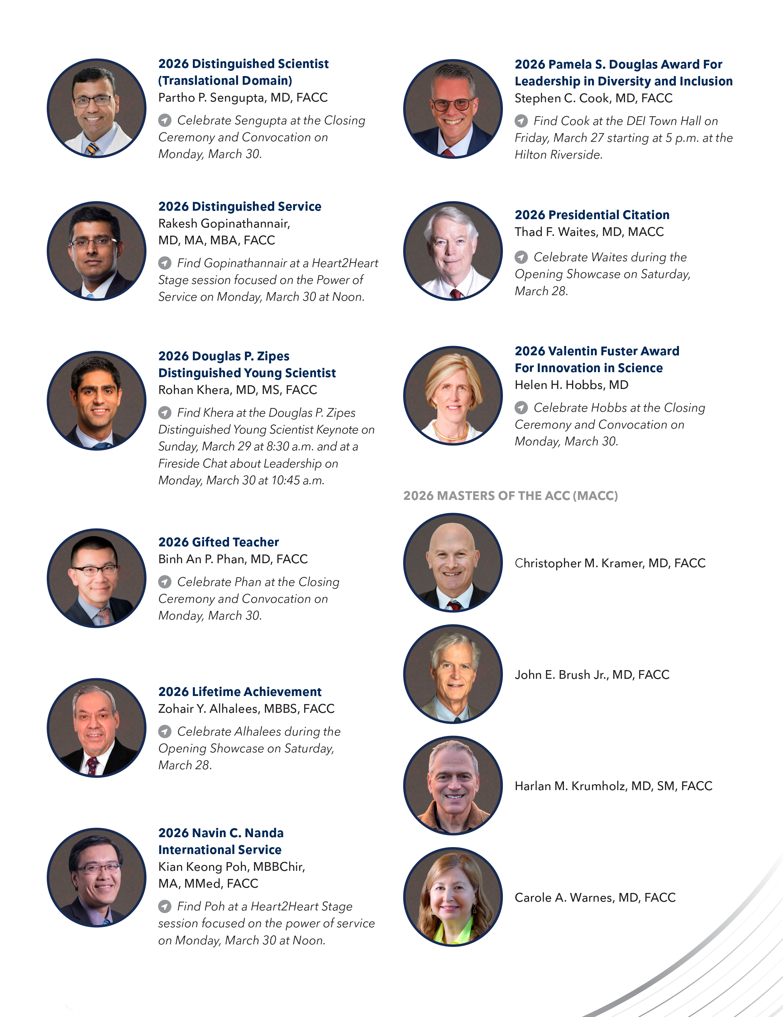 Celebrating ACC's 2026 Distinguished Award Recipients