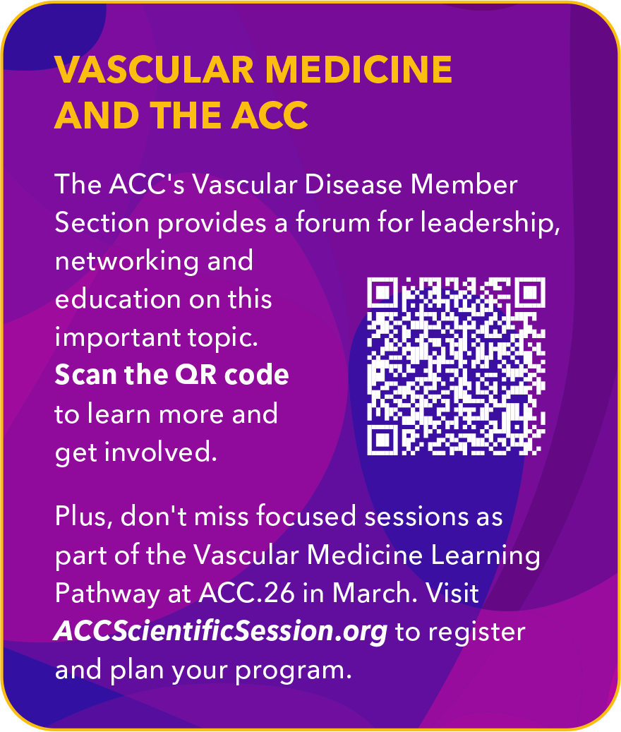 Vascular Medicine Learning Pathway at ACC.26